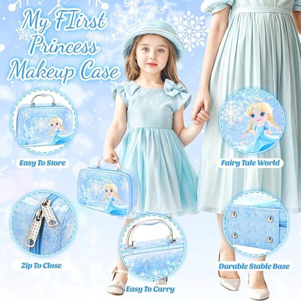 INNOCHEER Pretend Makeup for Toddlers, Toy Play Makeup Set for Kids 3-5, Toddler Makeup Kit Pretend, Frozen Toys for Kids Fake Makeup, Gifts Toys for 3 4 5 6 7+ Year Old Girls (Not Real Makeup) - Image 5