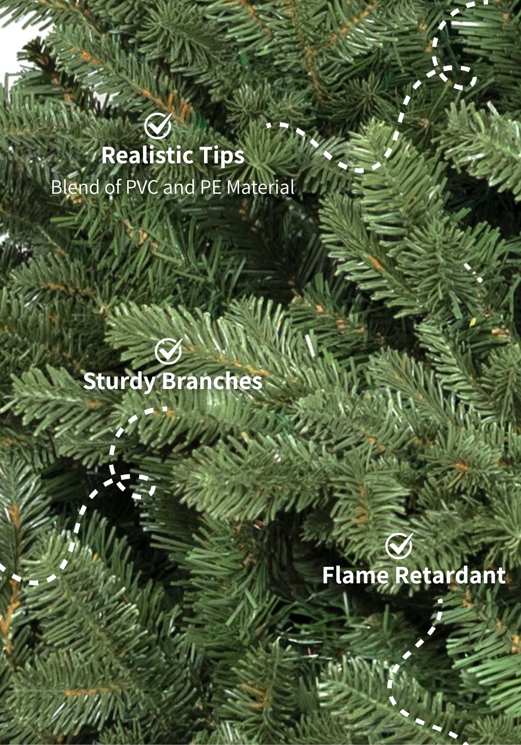 7.5' Aspen Fir Artificial Christmas Tree Unlit - Image 3