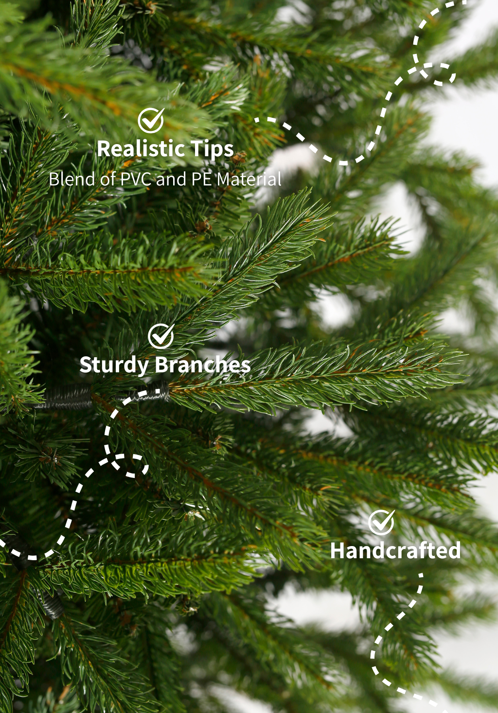 7.5' King Fraser Fir Slim Artificial Christmas Tree Unlit - Image 3