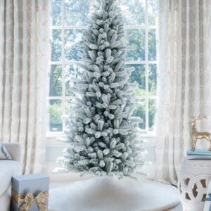 7.5' King Flock® Slim Tree Unlit - OPEN BOX - FINAL SALE