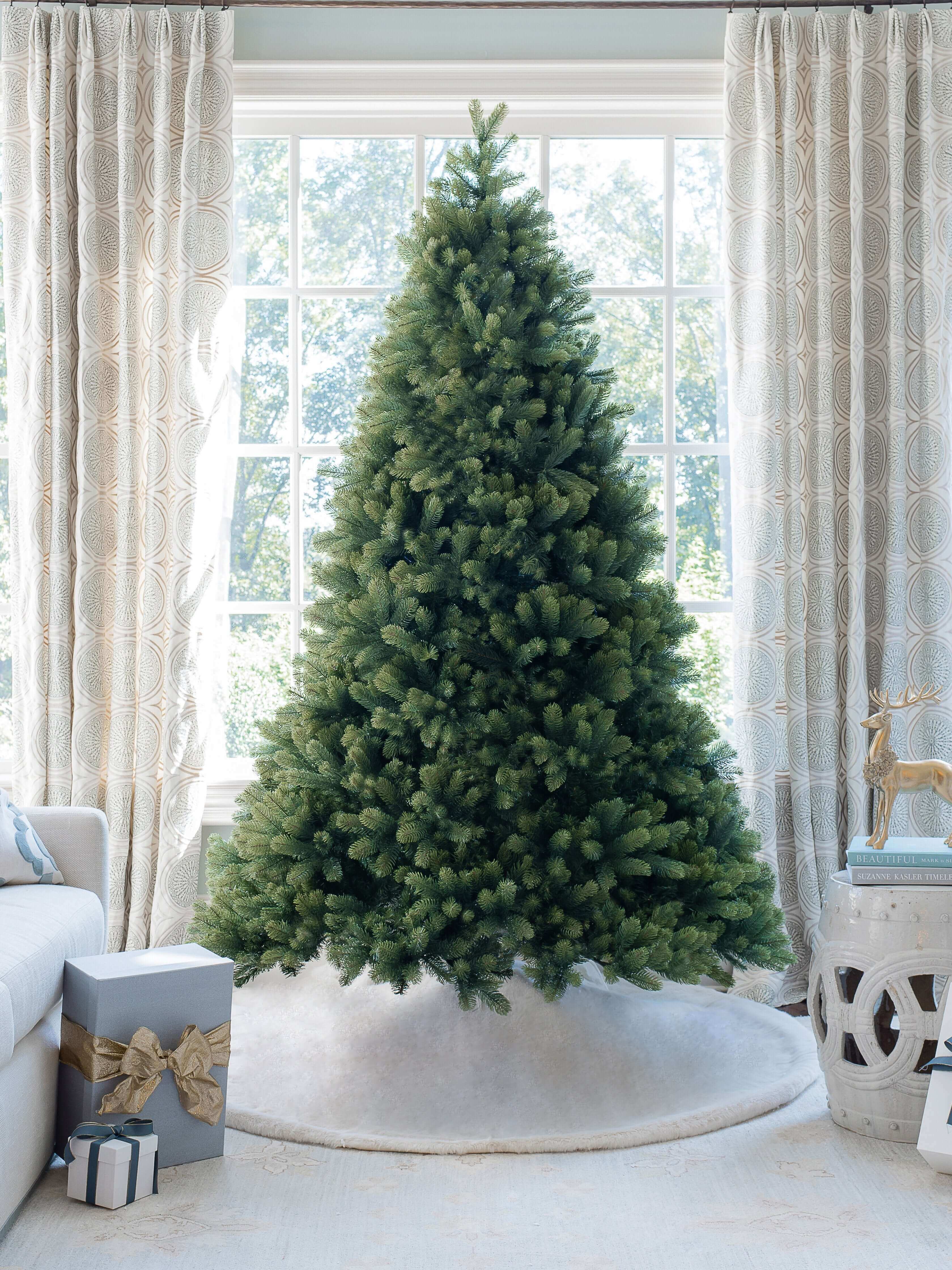 6.5' Royal Fir Artificial Christmas Tree with 850 Warm White & Multi-Color LED Lights - Image 2
