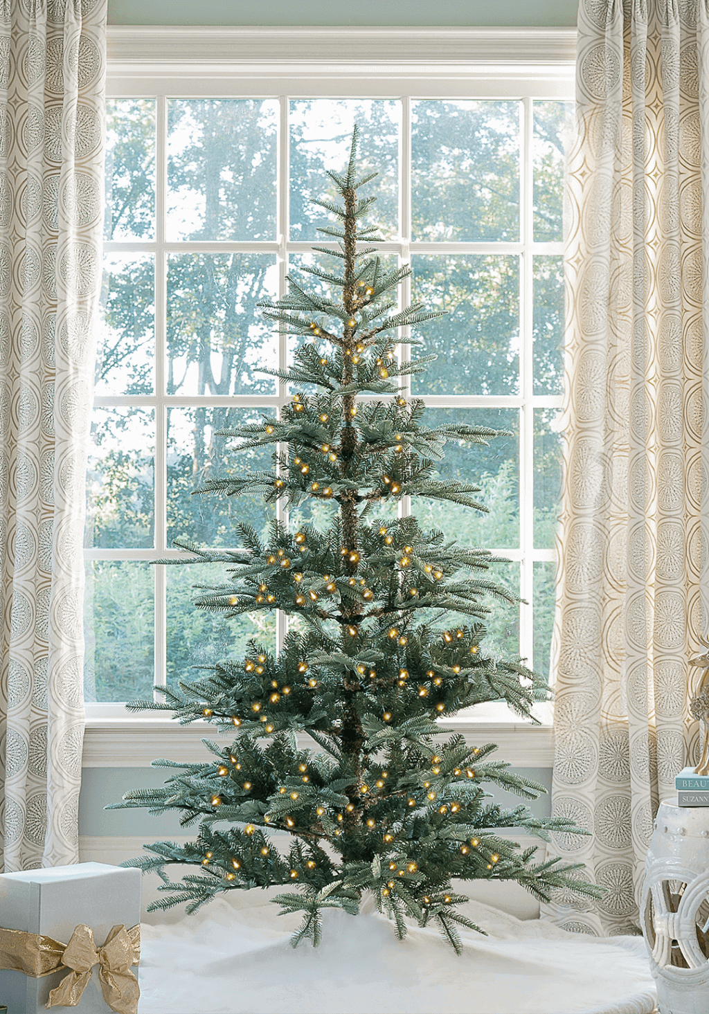 8' King Noble Fir Tree with Warm White LED Lights - OPEN BOX - FINAL SALE