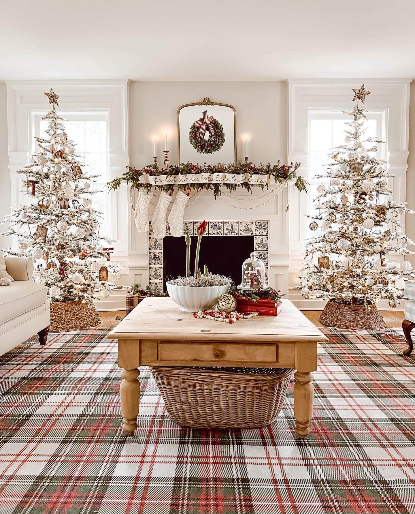 8' King Noble Flock Artificial Christmas Tree Unlit - FINAL SALE - Image 9