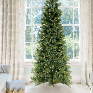 7.5' King Douglas Fir Slim Tree with Warm White & Multi-Color LED Lights - OPEN BOX - FINAL SALE