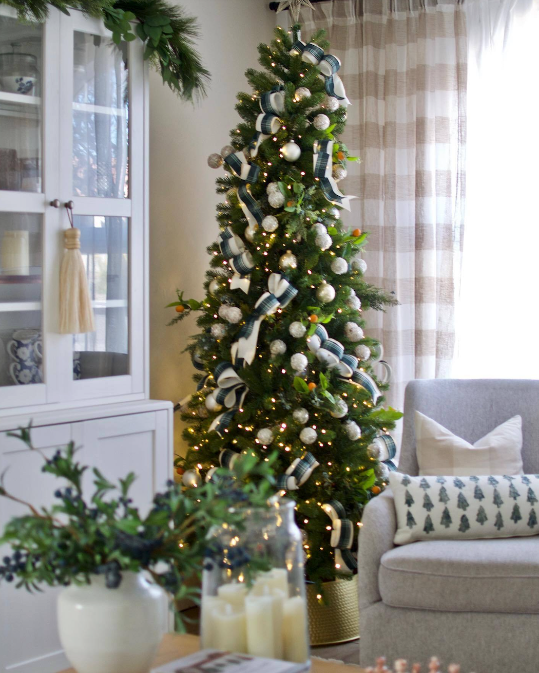 10' King Douglas Fir Slim Tree with Warm White & Multi-Color LED Lights - OPEN BOX - FINAL SALE - Image 5