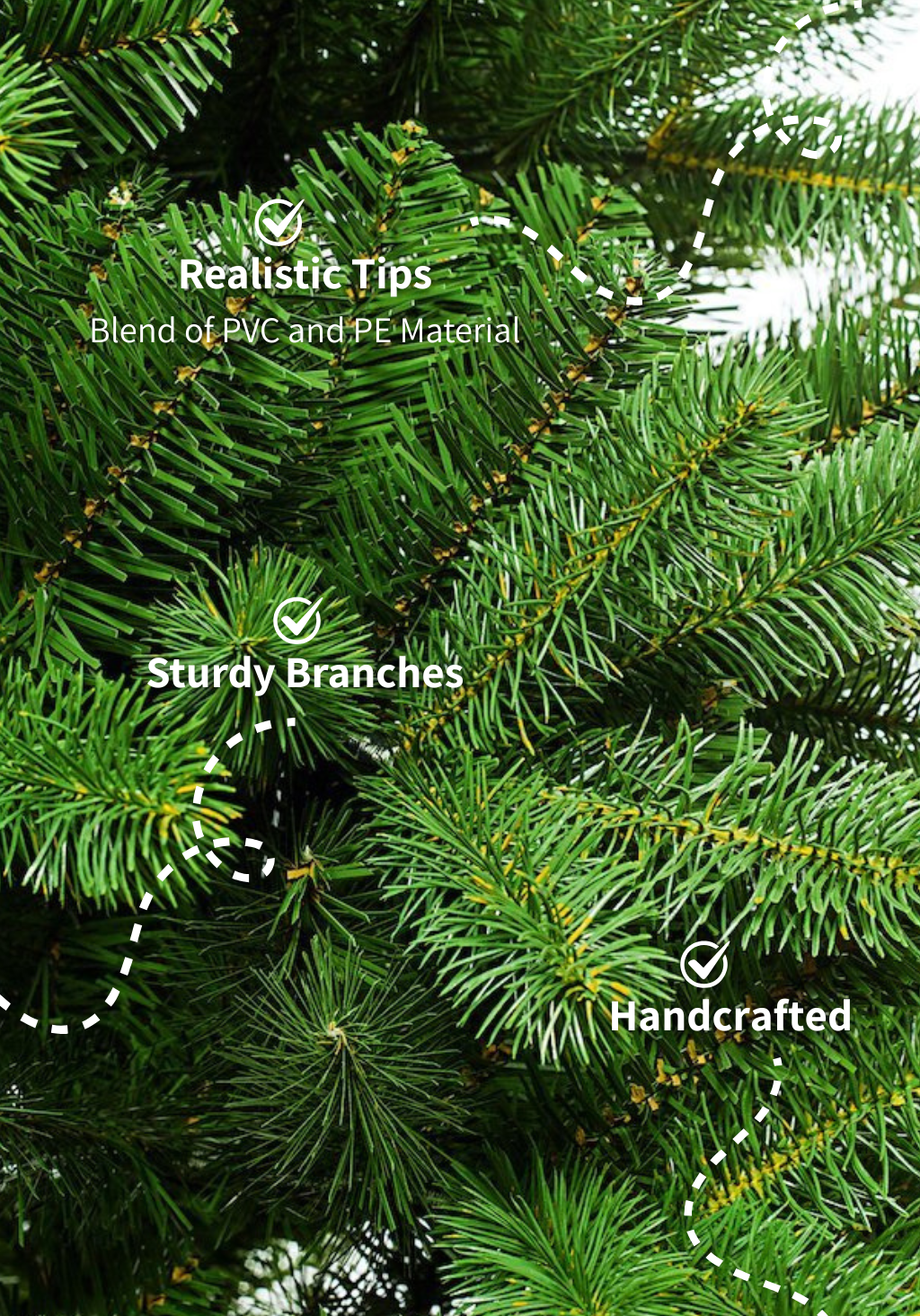 7.5' King Douglas Fir Slim Tree with Warm White & Multi-Color LED Lights - OPEN BOX - FINAL SALE - Image 4