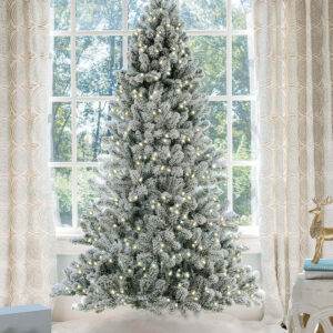 6' Prince Flock® Artificial Christmas Tree with 350 Warm White LED Lights