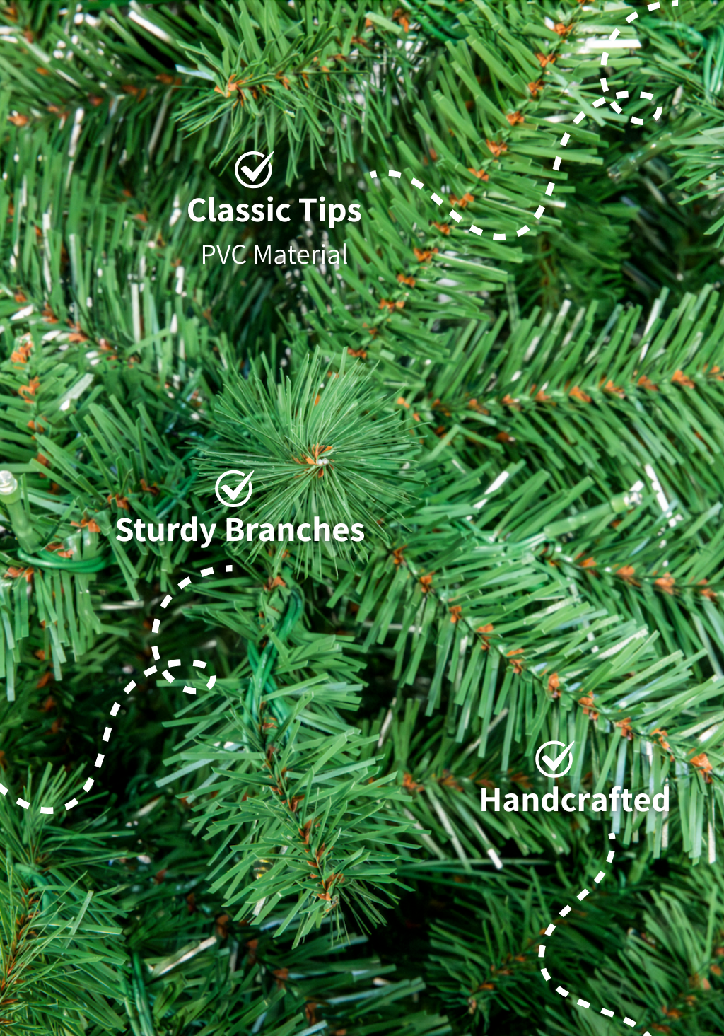 7' Hancock Spruce Tree 450 Warm White LED Lights OPEN BOX - FINAL SALE - Image 3