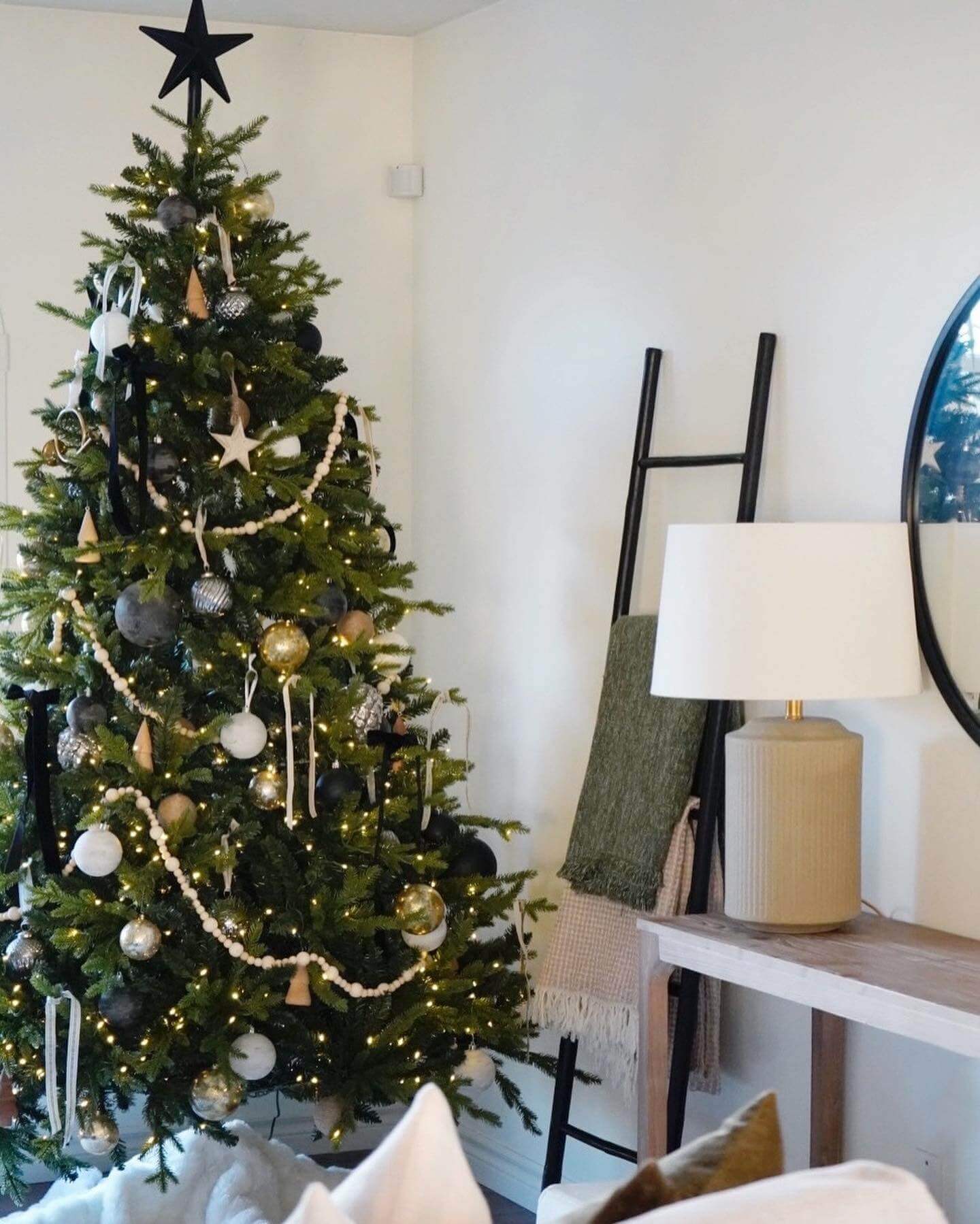 6.5' Scarlet Fir Tree with Warm White LED Lights - OPEN BOX - FINAL SALE - Image 8