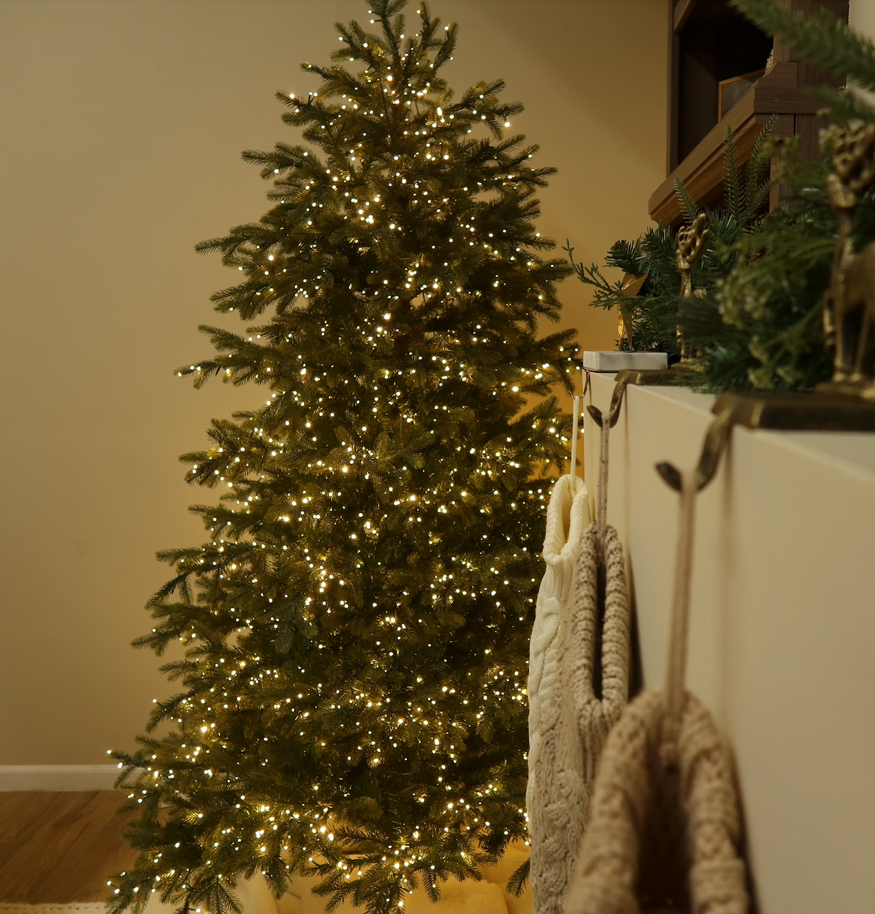 6.5' Silverpeak Fir™ Artificial Christmas Tree 2500 Warm White & Multi-Color Twinkle LED Lights - Image 5