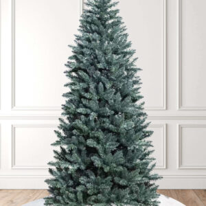 8' Tribeca Blue Spruce Slim Artificial Christmas Tree Unlit