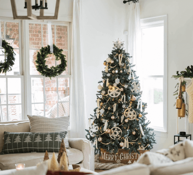 8' Tribeca Blue Spruce Tree with Warm White LED Lights - OPEN BOX - FINAL SALE - Image 3