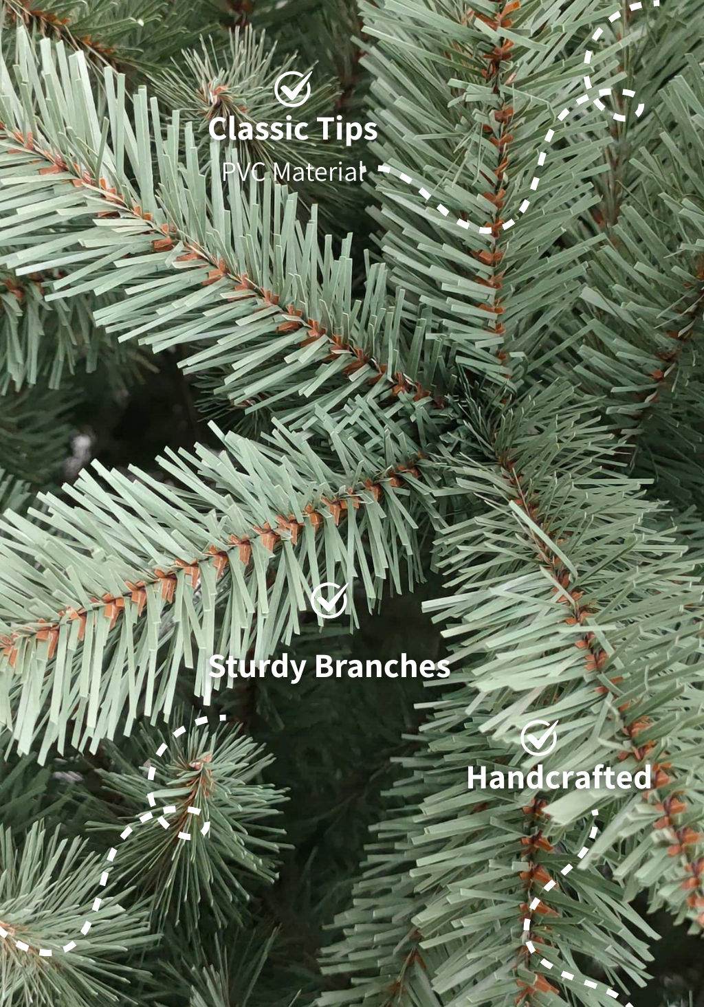 8' Tribeca Blue Spruce Tree with Warm White LED Lights - OPEN BOX - FINAL SALE - Image 4