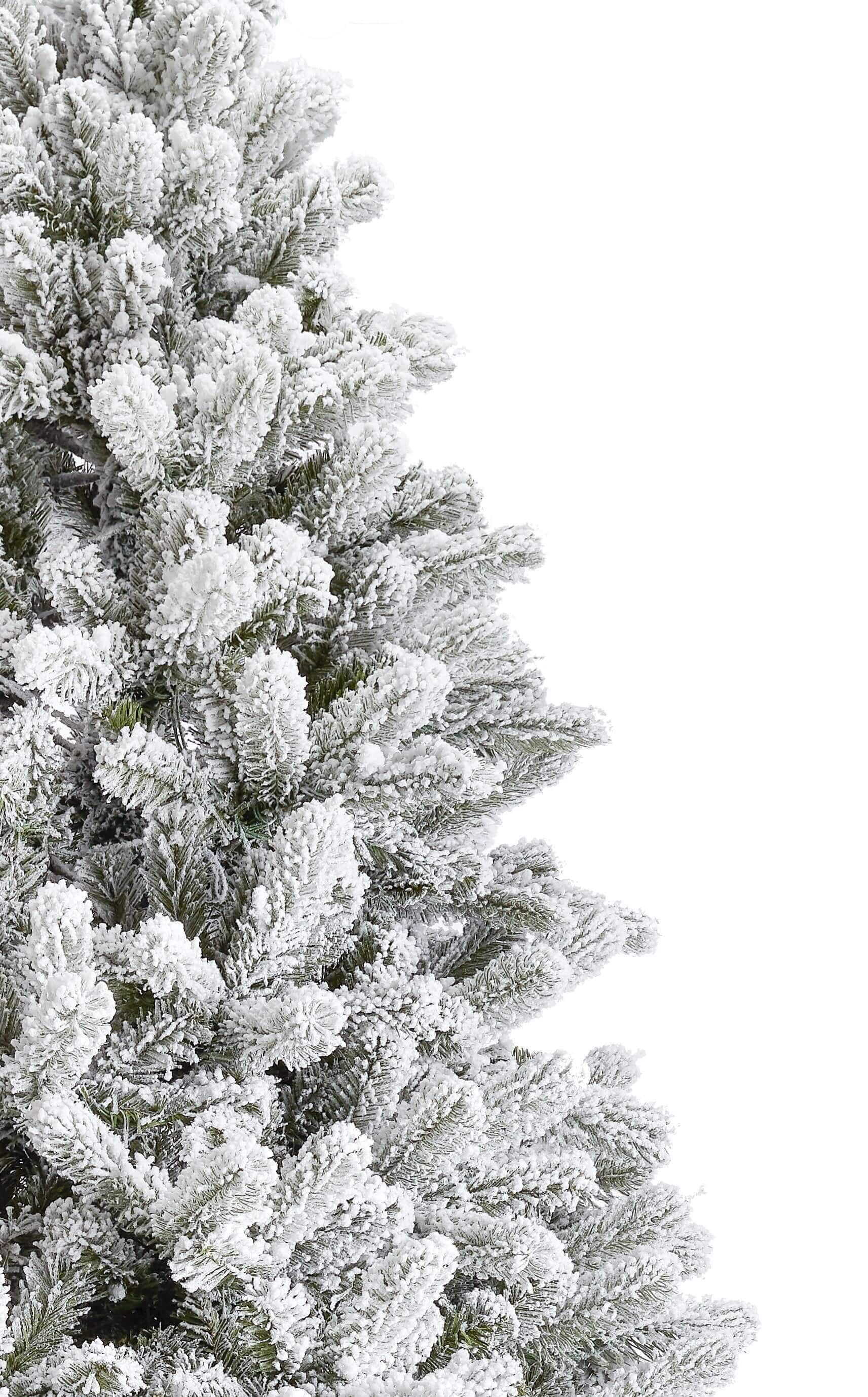 7.5' King Flock® Slim Tree with Warm White LED Lights - FINAL SALE - Image 5