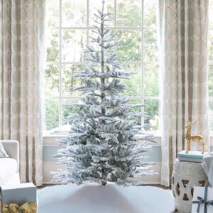 7' King Noble Flock Tree Unlit - OPEN BOX - FINAL SALE